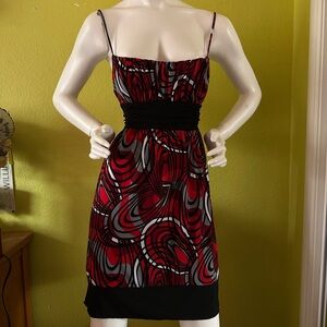 Red/Black/White Sleeveless A.Byer Mini Dress
